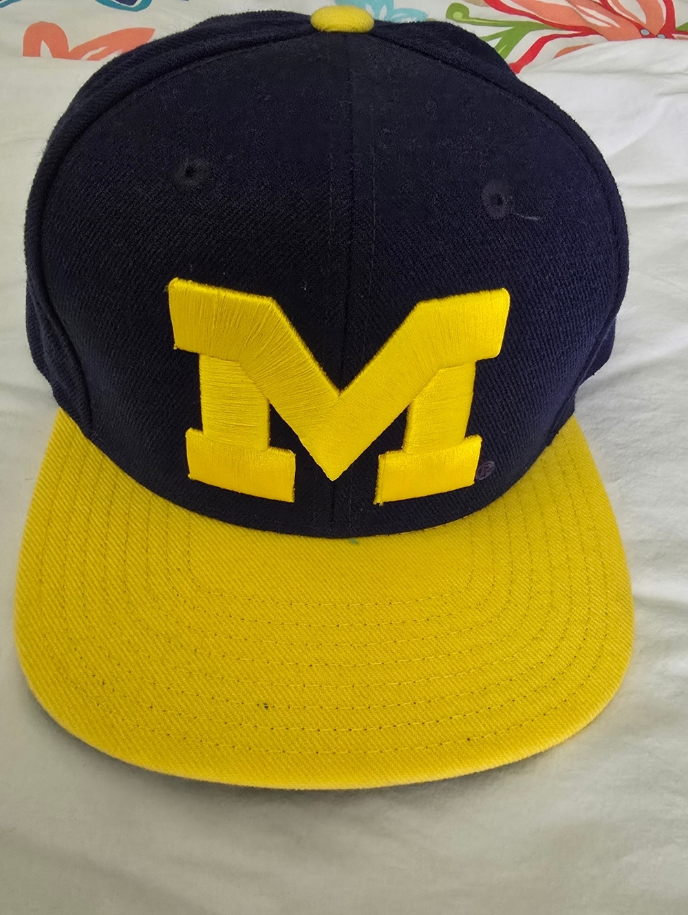 Navy & Yellow Michiga Snapback Hat Flatbill Addidas Offical